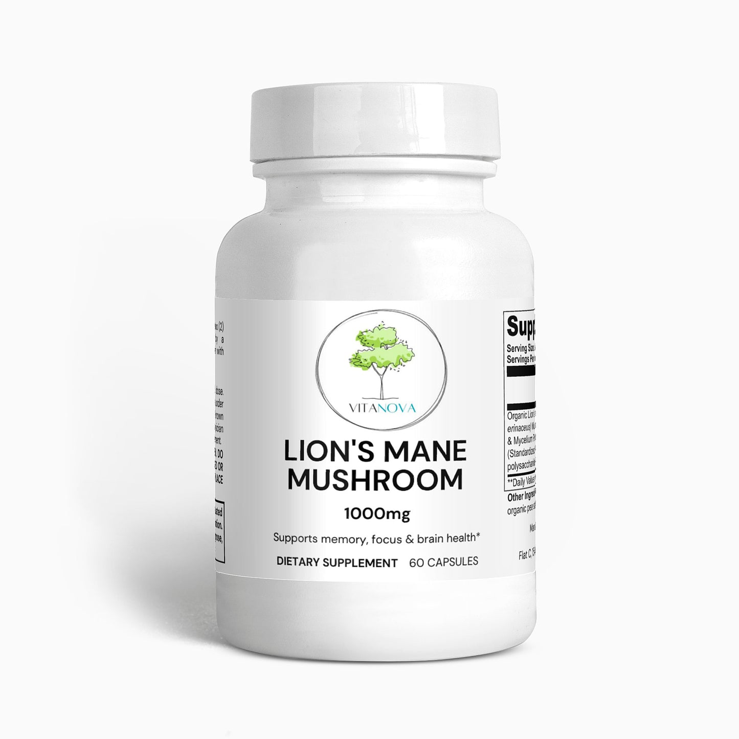 VitaNova Criniera di leone biologica - Stimolatore cognitivo naturale e antistress