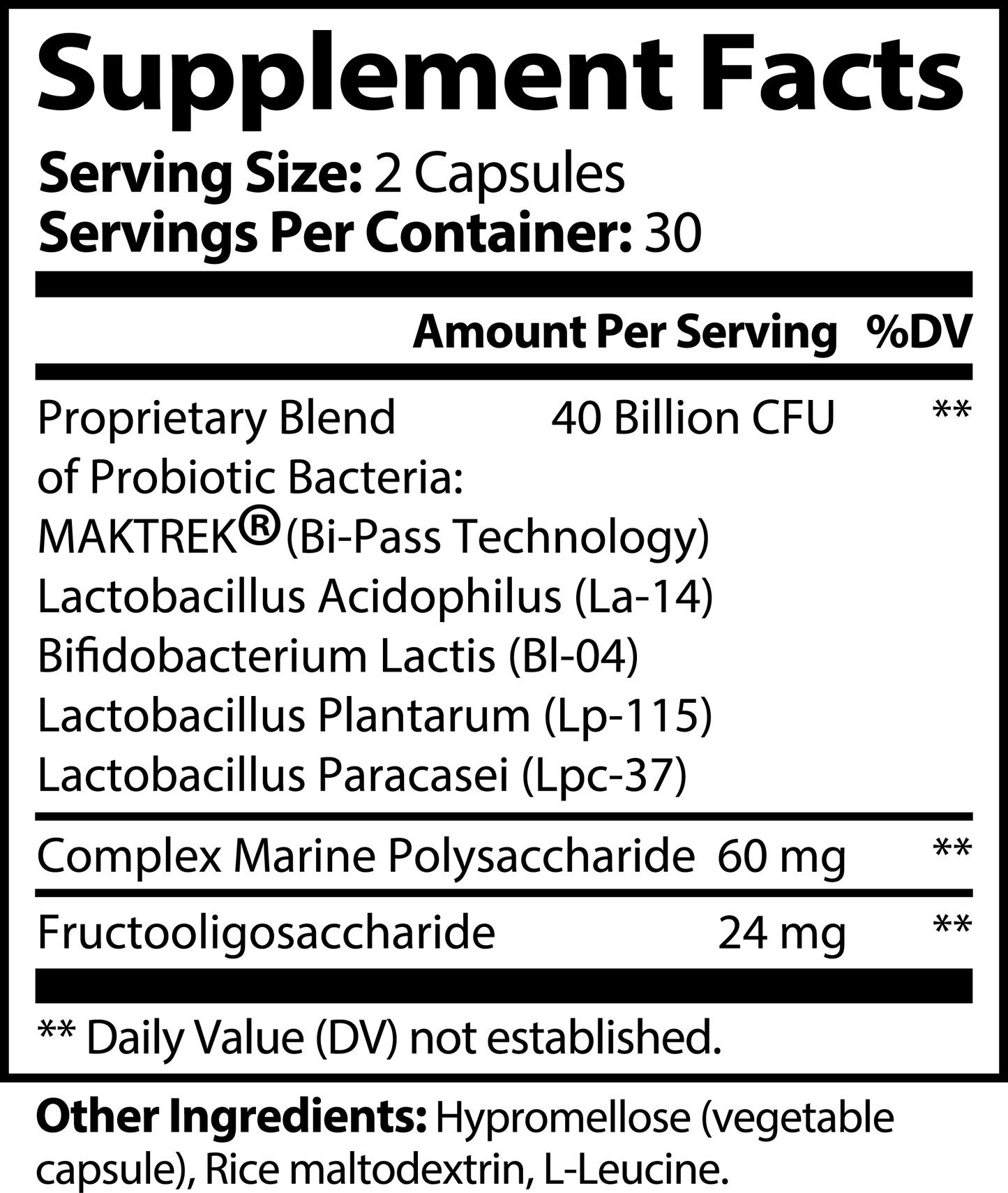 VitaBiotic 40 Billion with Prebiotics