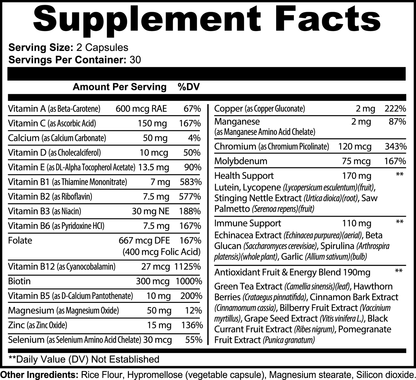 VitaNova Complete Daily Multivitamin – Energy & Immunity Support