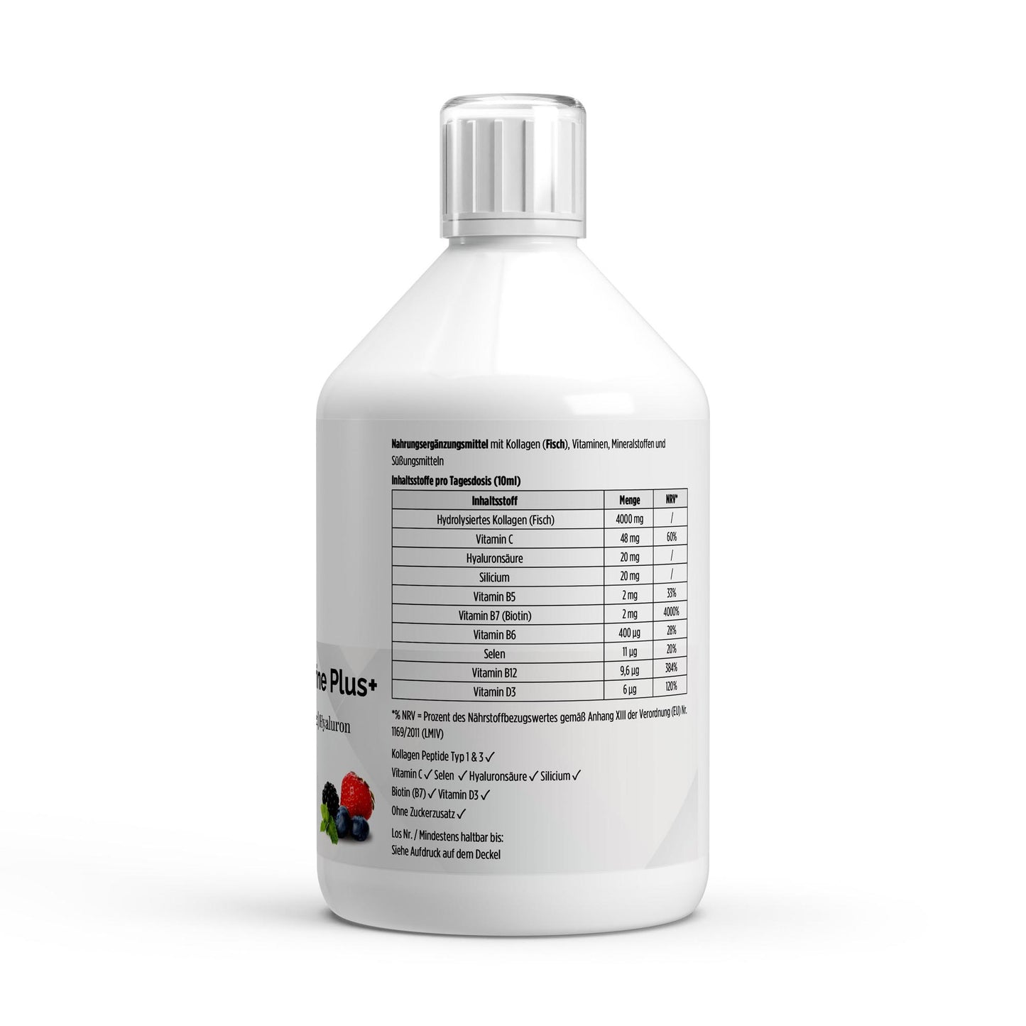VitaNova Collagen+ Beauty Liquid – 500 ml | Advanced Collagen Formula with Vitamins & Hyaluronic Acid