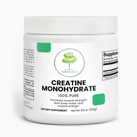 VitaNova Creatine Monohydrate – 500g | Pure Micronized Powder for Strength & Performance