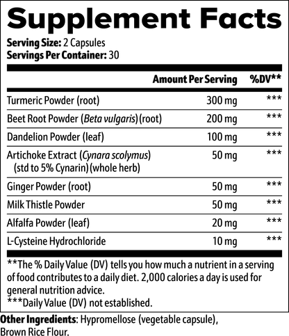 VitaNova Liver Reset – Milk Thistle & Herbal Liver Support (60 Capsules)